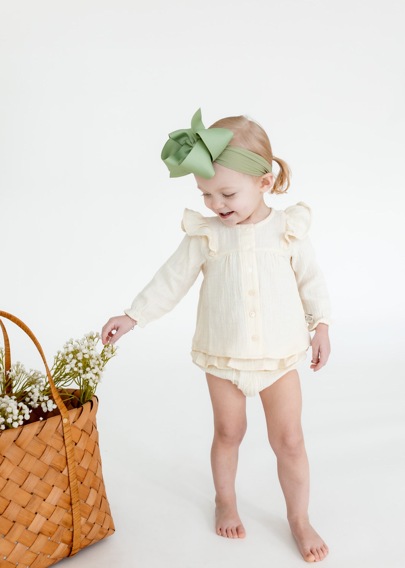 Linden Blouse & Bloomer Set – Vanilla Ice | Remi & Capri