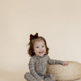 Zipper Sleeper | Cocoa Plaid