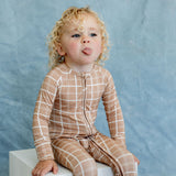 Zipper Sleeper | Sandy Horizon Plaid