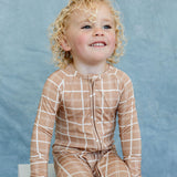 Zipper Sleeper | Sandy Horizon Plaid