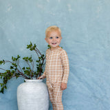 Zipper Sleeper | Sandy Horizon Plaid