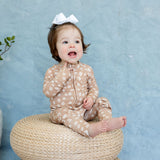 Zipper Sleeper | Tiny Blooms Sand