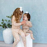 Zipper Sleeper | Tiny Blooms Sand