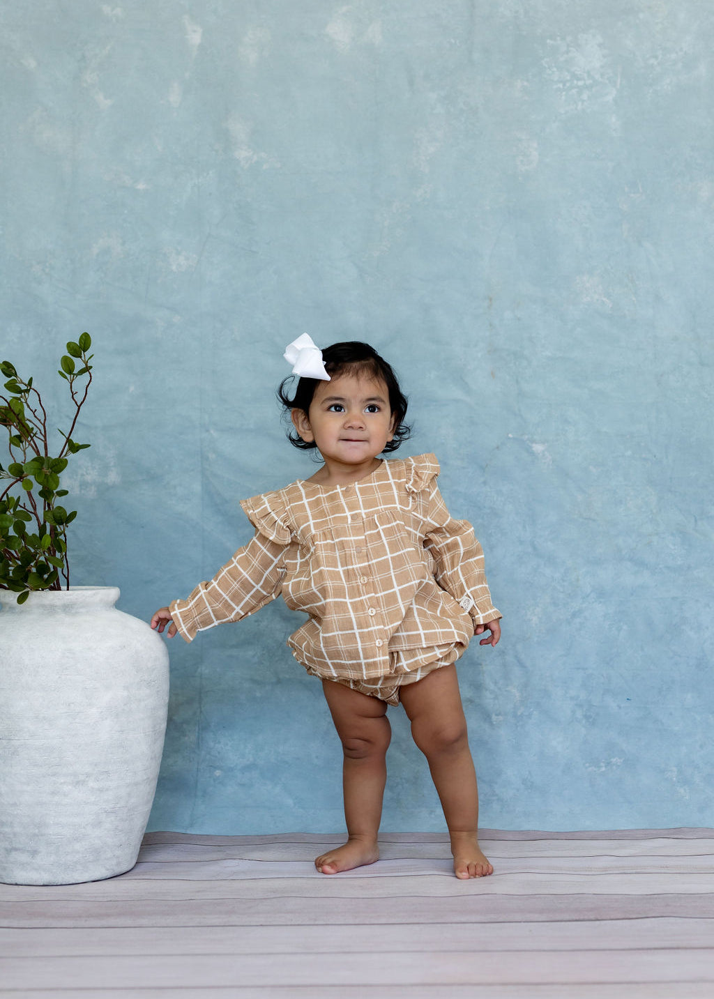 Linden Blouse & Bloomer Set – Sandy Horizon Plaid | Remi & Capri