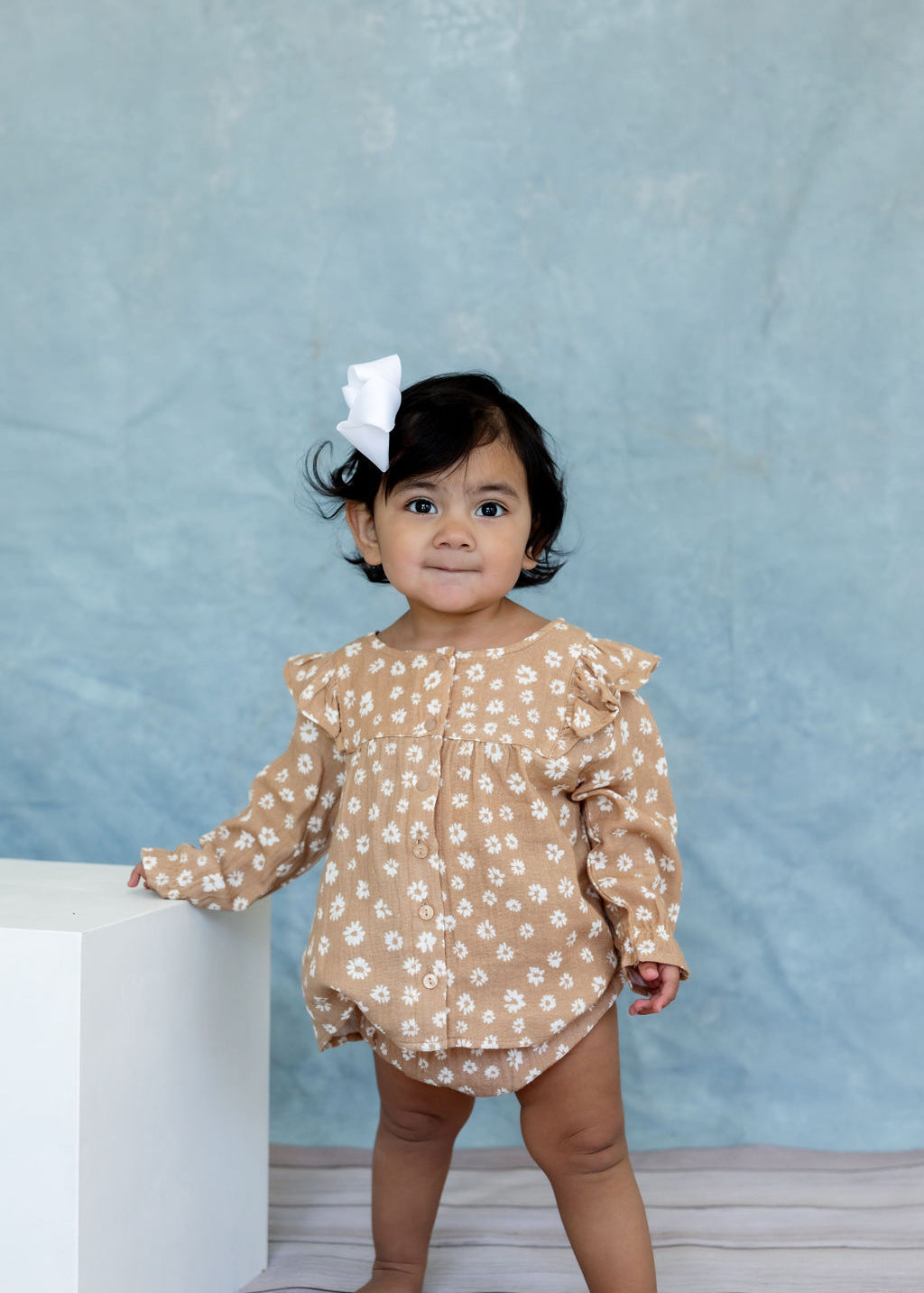 Linden Blouse & Bloomer Set – Tiny Blooms Sand | Remi & Capri