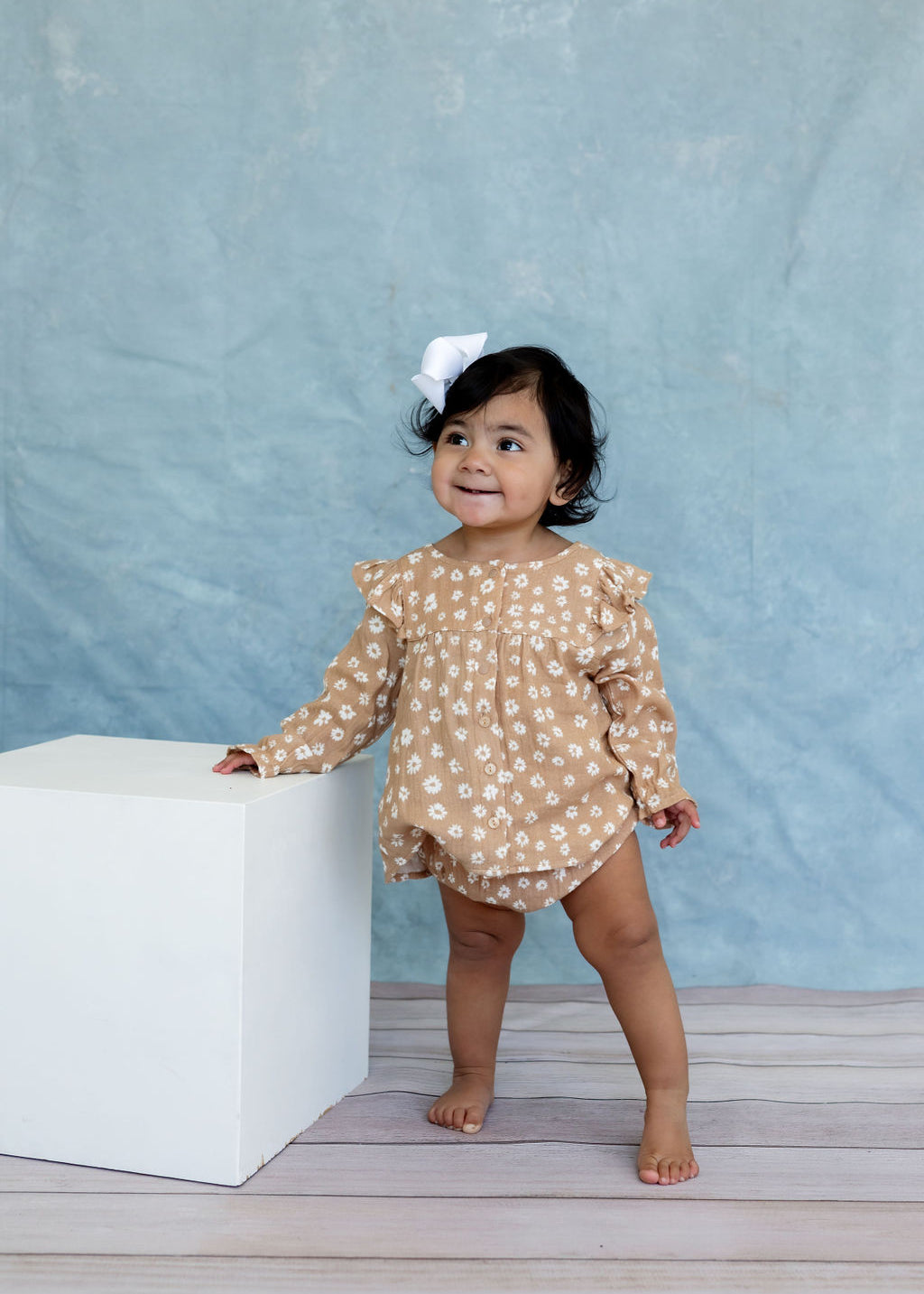 Linden Blouse & Bloomer Set – Tiny Blooms Sand | Remi & Capri