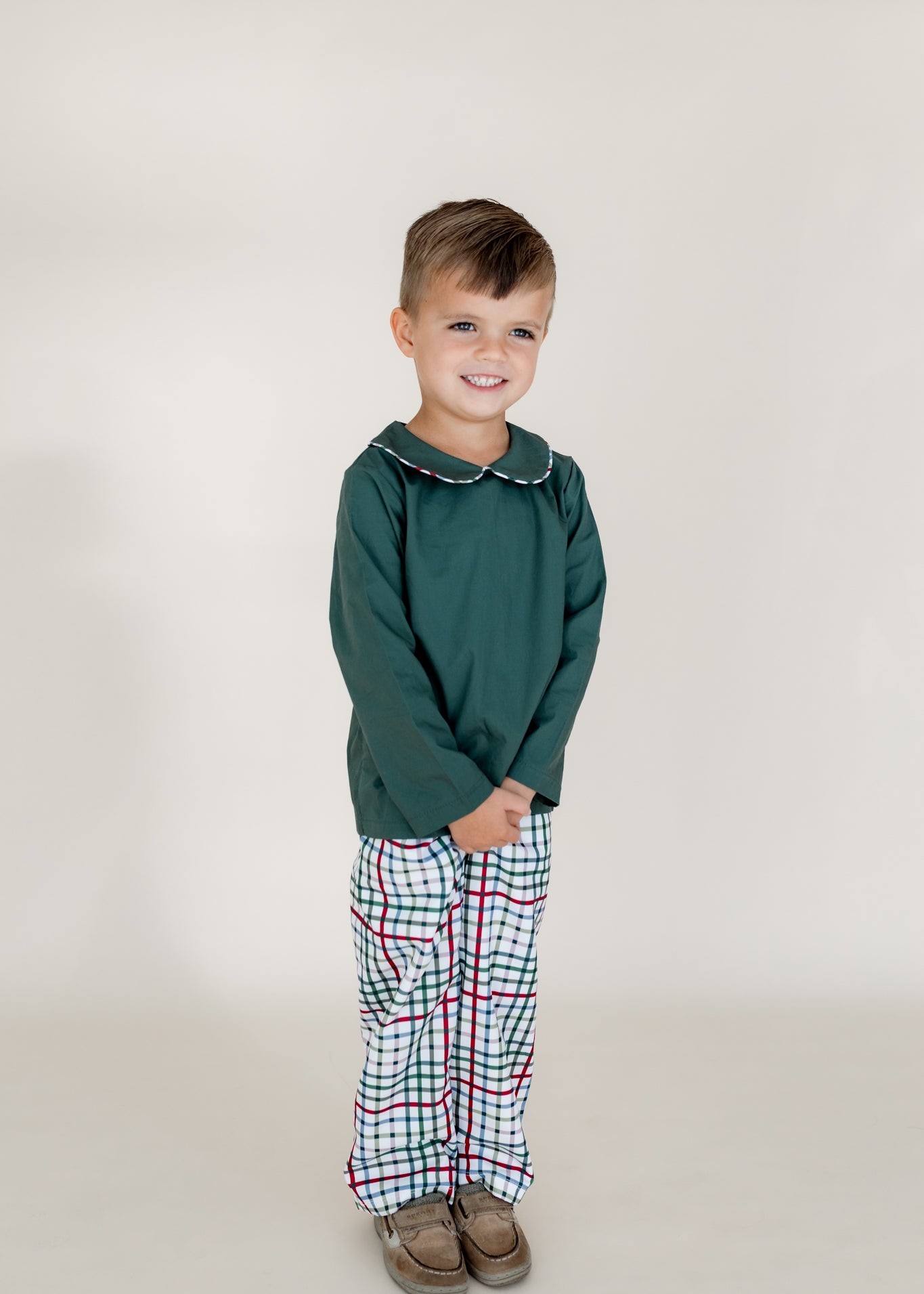 Vintage Plaid Top + Pant Set | Remi & Capri