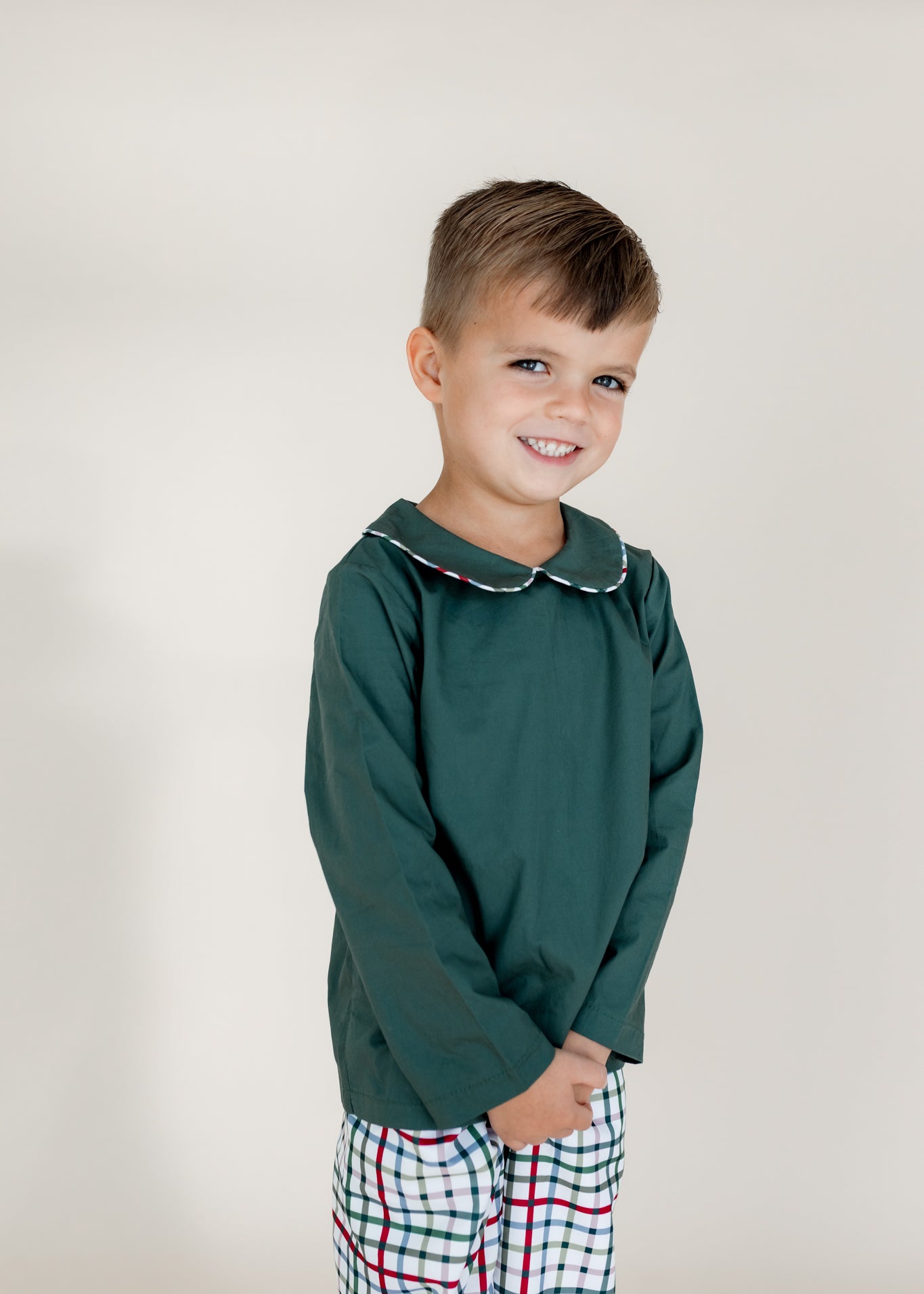 Vintage Plaid Top + Pant Set | Remi & Capri